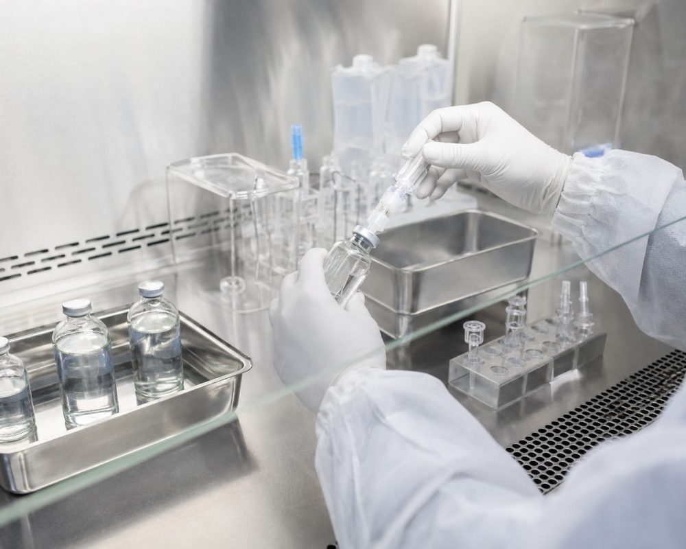 Sterile Compounding in Cleanroom Hood